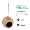 Sosoport Parakeet Nest Coconut Shell Bird House Nest for Small