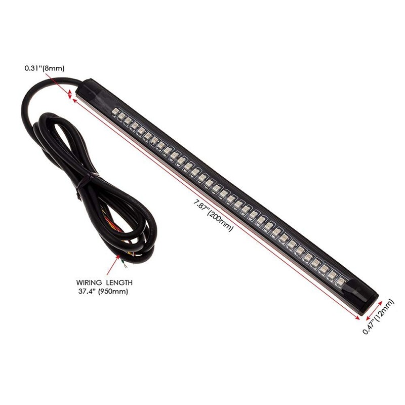 Alchemy Parts Universal LED Strip Rear Light with Integrated Indicators