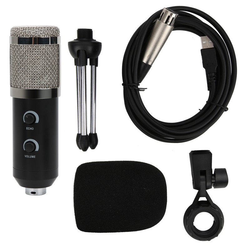 K8 Microphone 3‑Pin Interface Condenser with ECHOVOL Control USB 3.5mm