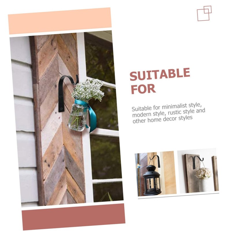 Mipcase 6pcs S Shape Wall Mounted Flower Basket Hooks Durable