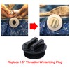 ATIE Black 1-1/2" Threaded Pool Filter Drain Plug Cap Winterizing