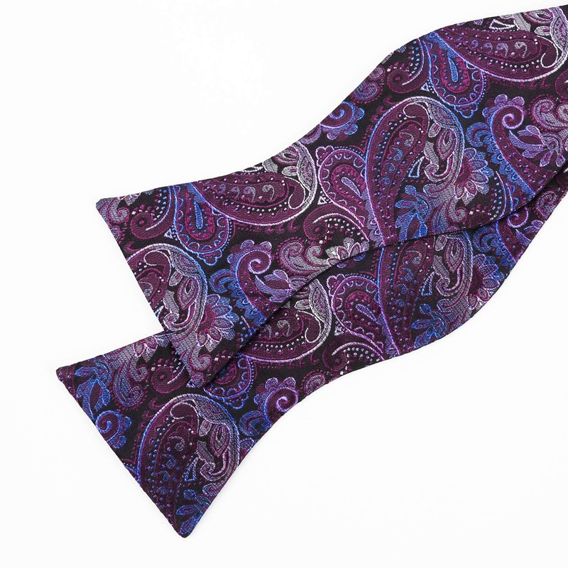 Alizeal Men's Fashion Adjustable Self-Tie Bowties with Pocket Square Set