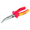 OX Pro VDE Bent Long Nose Pliers - 200mm (8")