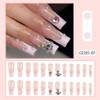 Long Press on Nails Square Fake Nails Coffin with Nude