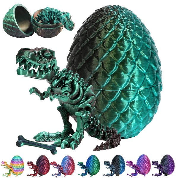 3D Printed Dragon Egg Mysterious Dragon Toy Realistic Movable Dragon