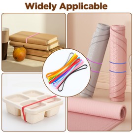 20 PCS Silicone Rubber Bands, 6 Inch Assorted Colors Strong Elastic Bands, Office Supplies, For Wrapping Bag Wraps, Books, Tie Dye