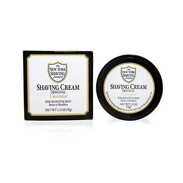 The New York Shaving Company Original Unscented Shaving Cream 2.5 oz.