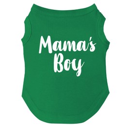 Mama's Boy Dog Tee Shirt | Sleeveless | Sizes for All Ages and Breeds for Mom | Valentine's Day | Prop Photoshoot |Green, 6X-Large (6)