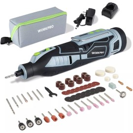 WORKPRO Cordless Rotary Tool w/114 Accessories/27 - 12V Cordless Rotary Tool