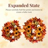 24 Inch Sunflower Fall Wreath for Front Door with Maple