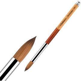 Chaleance Acrylic Nail Brush for Acrylic Powder, 18# Nail Brush for Acrylic Application, 100% Oval Kolinsky Sable Nail Brush, Nail Art Painting Tool