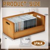 AIHSUMC 2 Set Bamboo CD Storage Box, Stackable CD Holder