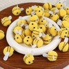 Cazqgoy Pack of 50 Bee Decorative Felts Wool Mini Bee