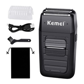 kemei Men's Reciprocating Cordless Razor Razor Electric Rechargeable Razor Precision Beard Sideburn Trimmer Razors Twin Blade Multifunction Grooming Razor…