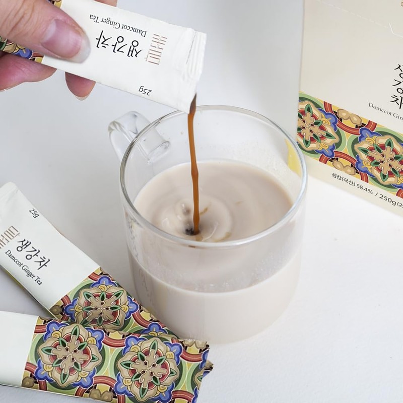 Damccot Korean Ginger Root Extract Tea Stick, Squeezed Ginger Concentrate