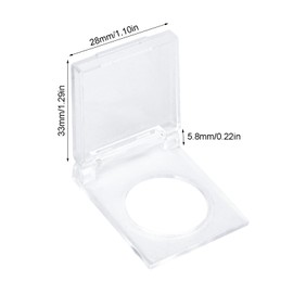 Square Switch Button Protective Cover Transparent Plastic Dust Protector Waterproof Power Button Cover Lamp Switch Cover Multifunctional Craft Display Stand for Home and Office (2)