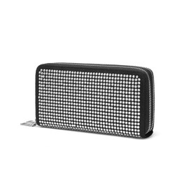 Hearty Trendy Rhinestone Zip Around Wallet with Multiple Card Slots and Coin Pouch