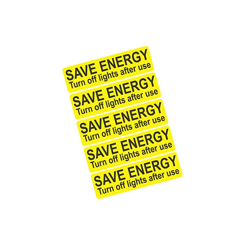 Save Energy Stickers - Light Switch Stickers - Turn off
