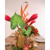 DuHouse Artificial Tropical Leaves with Long Stem–6 Pcs Real Touch