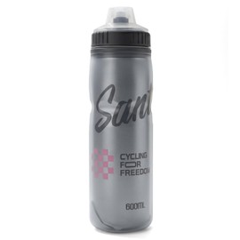 Santec Cycle Bottle, 20.3 fl oz (600 ml), Thermal Insulated, Dual Use Squeeze Bottle, For Bicycles, Road Bikes, Cross Bikes, Running, Mountain Climbing, Outdoor Sports, Easy to Carry