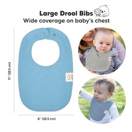8-Pack Organic Baby Bibs for Boys, Girls - Soft Cotton Drooling and Teething Baby Bibs, Baby Girl Bibs, Baby Boy Bibs, Baby Drool Bibs for Baby Girl, Boy, Newborn Infant Bibs(Icelandic)