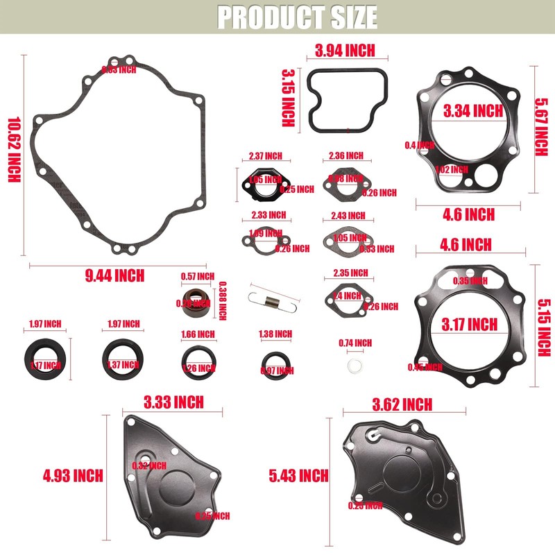 Drive-up Golf Cart 290cc Engine Gasket Kit and Seal, 350cc