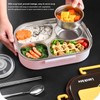 Stainless Steel Lunch Box Office Worker Student Children's Canteen Compartment