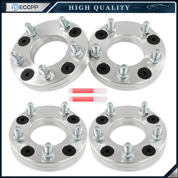 ECCPP 4Pc 1" 4x114.3 to 5x114.3 Conversion Wheel Adapters 1/2"x20