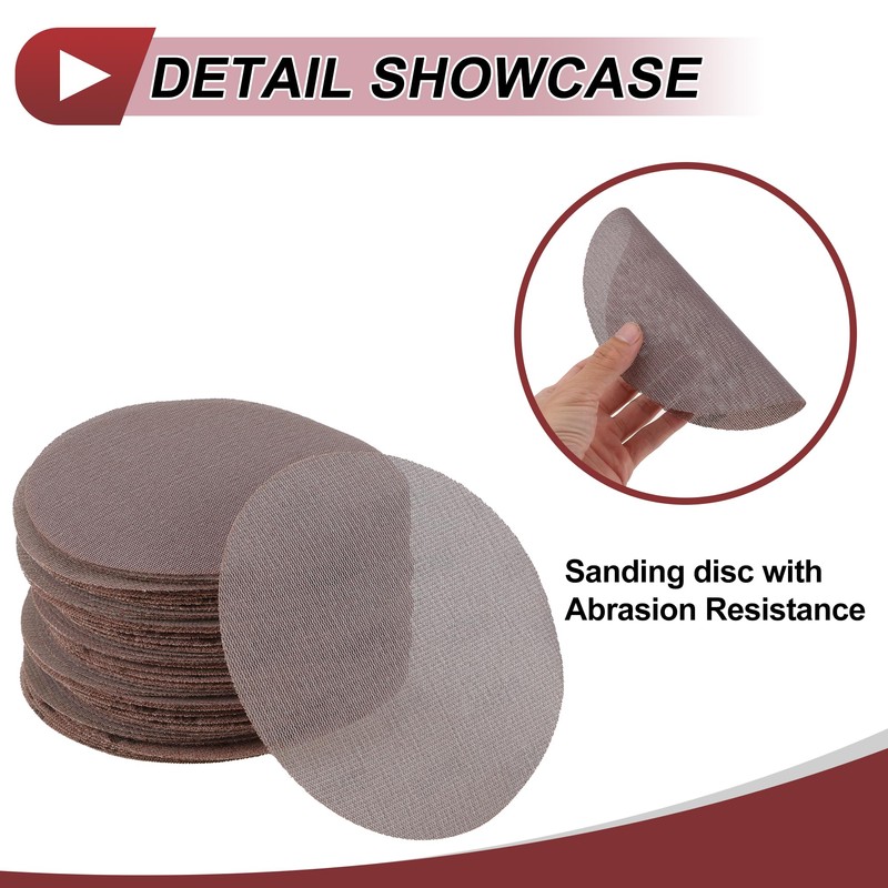 HEROFFIX 50 Pcs 7 Inch Abranet Sanding Mesh Anti-Clog Hook