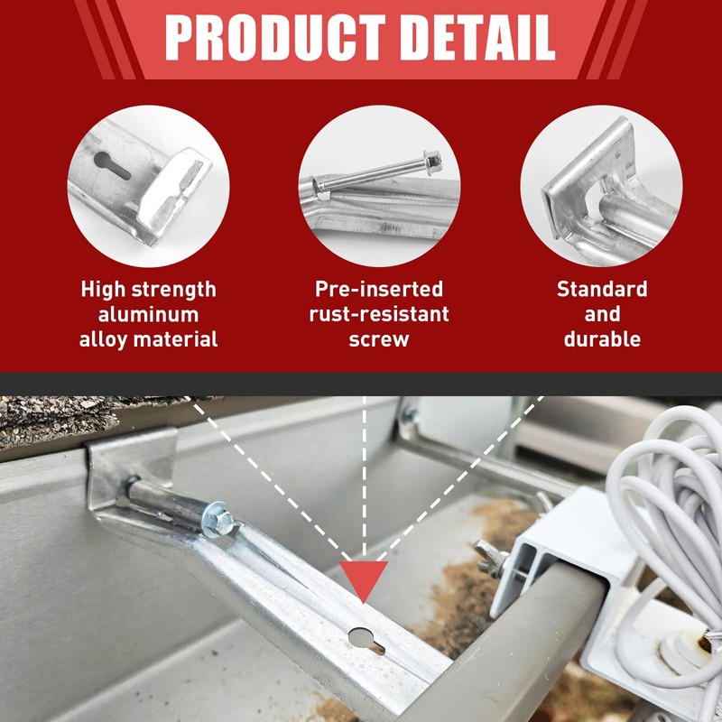 50-Pack Hidden Gutter Hangers 5 Inch K Style - Gutter