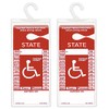 STROMGUARD Handicap Parking Placard Holder, Transparent Disabled Disability Parking Permit Placard Protector Holder Cover with Large Hanger Handicapped Accessories (2 Pack)