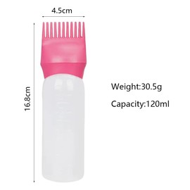 Root Comb Applicator Bottle Hair Dye Applicator Brush, 4 Pieces Hair Dye Brush Bottle, Hair Oil Applicator, Hair Dye Brush Dyeing Shampoo Oil Comb Hair Tools Applicator Purple+Red+Green+Black