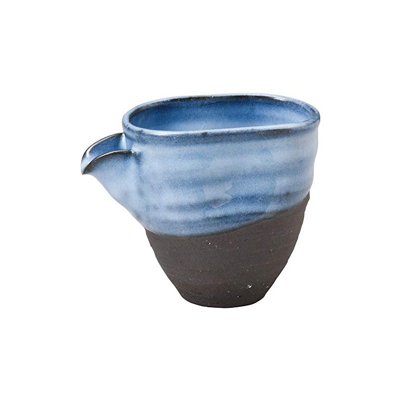 Shigaraki Ware MR-3-3157 Hechimon Single Mouth Pourer, Azure