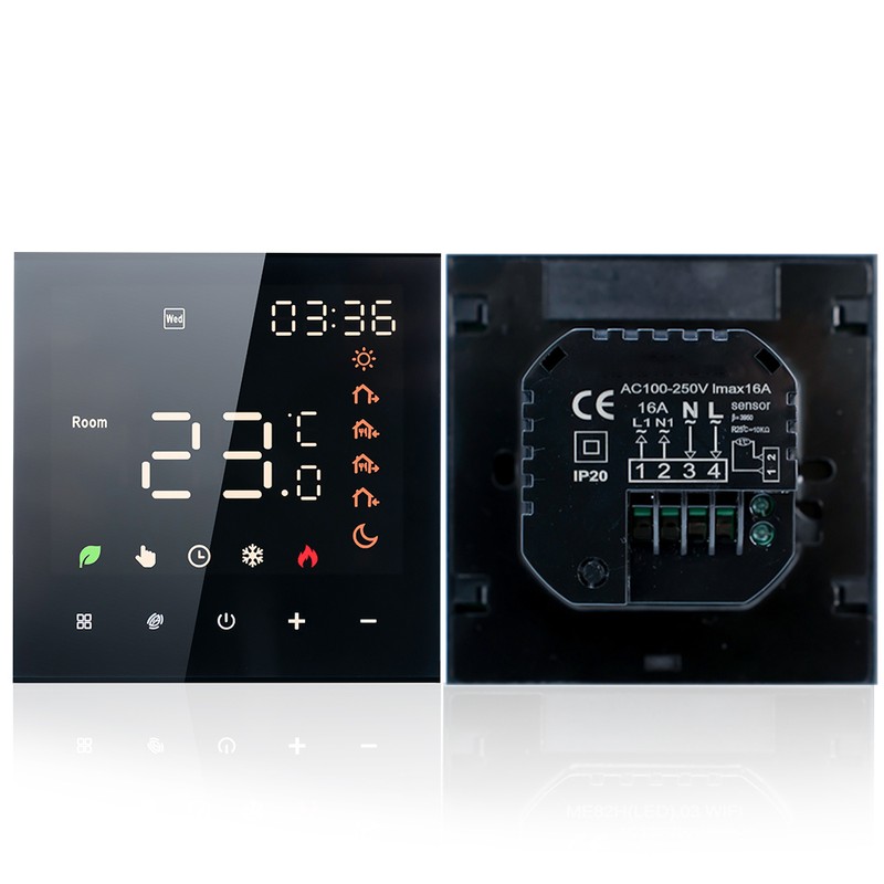 Smart Thermostat 16A Digital Programmable LCD Display Touchscreen Underfloor Heating