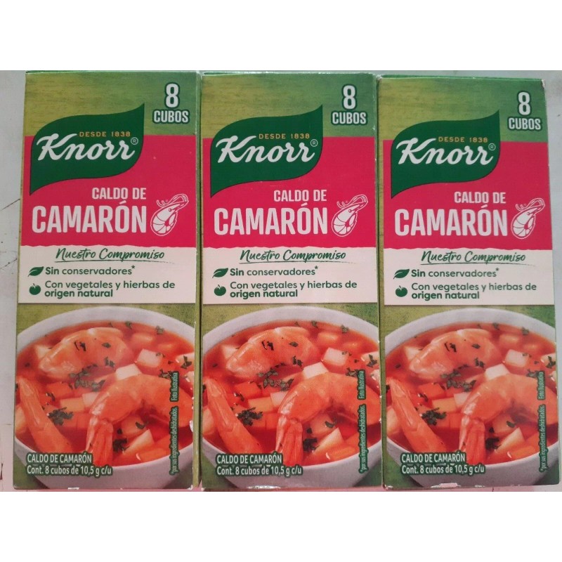 Knorr 3 Pack Knorr Camaron Bouillon Cubes (8 cubes per