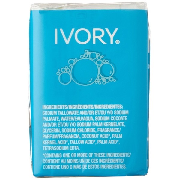Simply Ivory Bath Bar for Unisex By Ivory, 3 Count (Pack of 2)