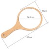 lasenersm 1 Piece Wooden Makeup Mirror Round Handheld Mirror with