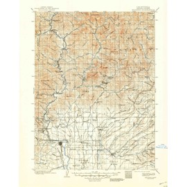 YellowMaps Redding CA topo map, 1:125000 Scale, 30 X 30 Minute, Historical, 1901, Updated 1948, 20.8 x 16.5 in - Tyvek