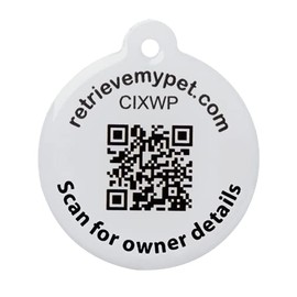 BWM Smart Pet Tag | Scannable QR Code for Lost Pet | Suitable for Dogs and Cats | Includes eZeClip for attaching to Pets Collar | Durable & Secure