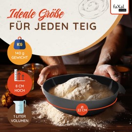 faXal® Silikon Brotbackform oval - Die Neue 3 in 1 Universalschüssel zum Backen, Mixen und Dünsten - hitzebeständige Brotbackschale bis 220°C 20cm - Silikonform Backschale Brot