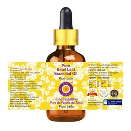 Deve Herbes Pure Betel Leaf Essential Oil (Piper betle) with Glass Dropper Natural Therapeutic Grade Steam Distilled 5ml (0.16 oz)