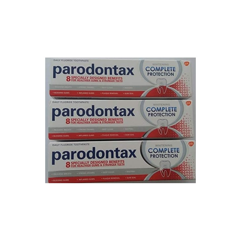 Parodontax Complete Protection Whitening Toothpaste Set, 3 x 75 ml