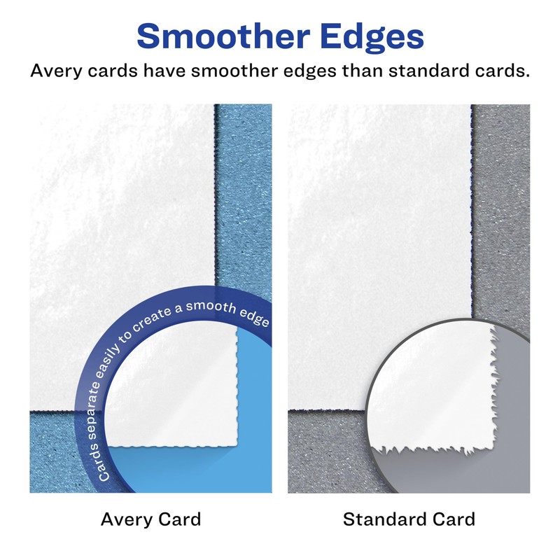 Avery Printable Rectangle Business Cards, Sure Feed Technology, 2" x