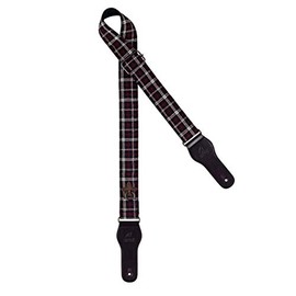 Ortega Guitars Guitar Strap Length Adjustable - Acoustic Guitar / Bass, Electric Guitar, Electric Bass - Highland Series - Cotton, Scottish Dark (OCS-140)