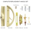 Patio Sliding Door Handle Set with Mortise Lock, Key Cylinder