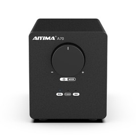 AIYIMA A70 Balanced Stereo Amplifier with PFFB Home Audio Component Receiver,TPA3255 Class D Amp for Desktop Home Theater Bookshelf Speaker,with XLR & RCA Inputs & Trigger Input (No Power Adapter)