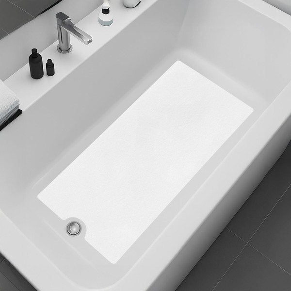 Peel and Stick Bathtub Mat - White Adhesive Vinyl Anti
