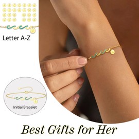 Initial Bracelets for Women,Dainty Gold Bracelet with Letter Z Gifts for Her Teen Trendy Stuffs Best Friend Birthday Christmas Jewelry