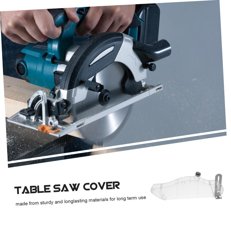 TEHAUX Table Saw Dust Hood Transparent Protective Shield for Woodworking