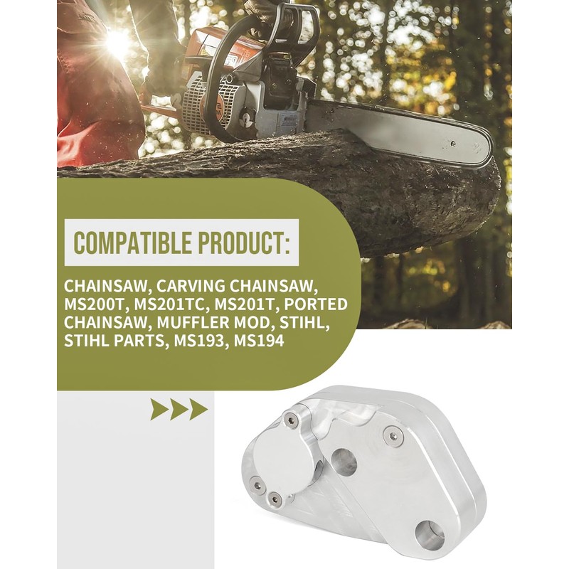 Foruly 194T 193 Chainsaw Muffler - Perfor-mance CNC-Machined Aircraft Aluminum,